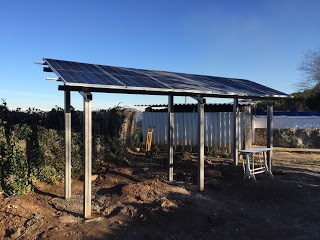 Solar paneles in Betel Residence outside of Madrid
